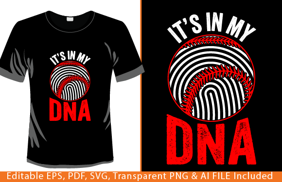 Funny Baseball T-Shirt, It s in My DNA Review