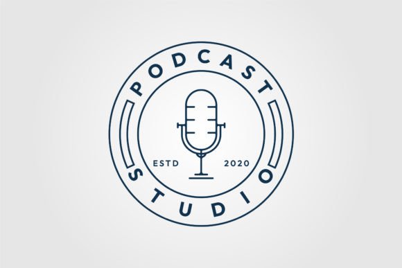 Podcast Microphone Line Art Logo Icon: A Designer’s Real-World Embroidery Review